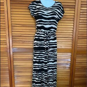 Nice Design History Maxi Dress Super Stretchy Boho Hippie Zebra Pattern